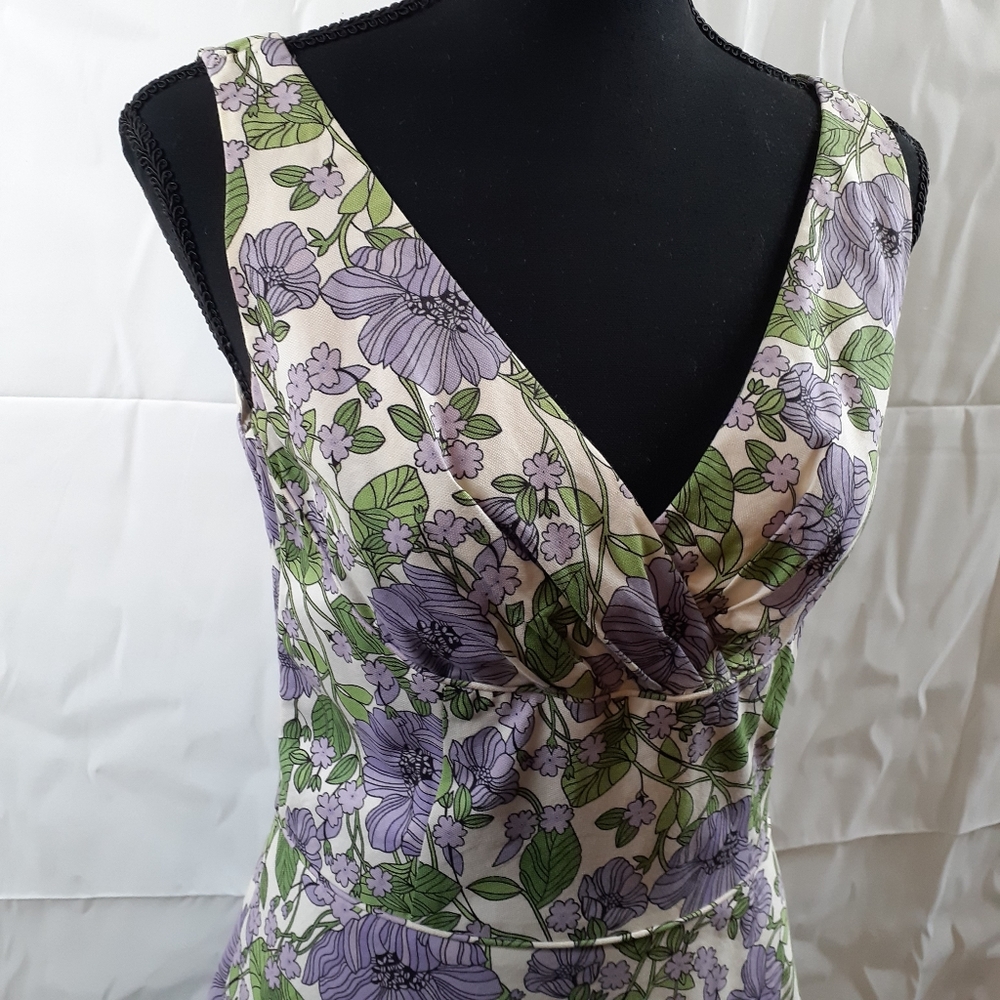 Anne Taylor Loft Size 4 Small Floral A-Line Dress
